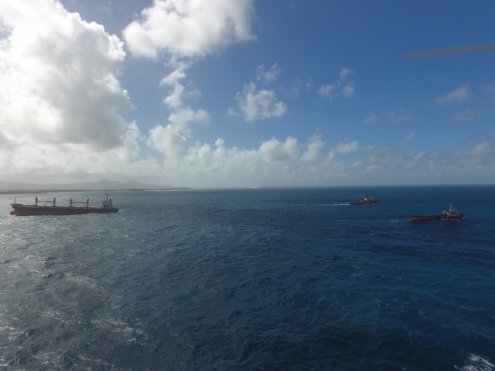 Five Oceans Salvage - MV BENITA refloated & towed by IONIAN SEA FOS & CORAL SEA FOS